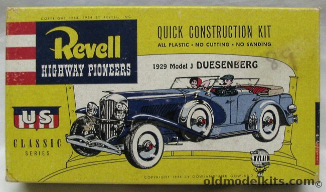Revell 1/32 1929 Duesenberg Model J - Highway Pioneers US Classics Series, H72-89 plastic model kit